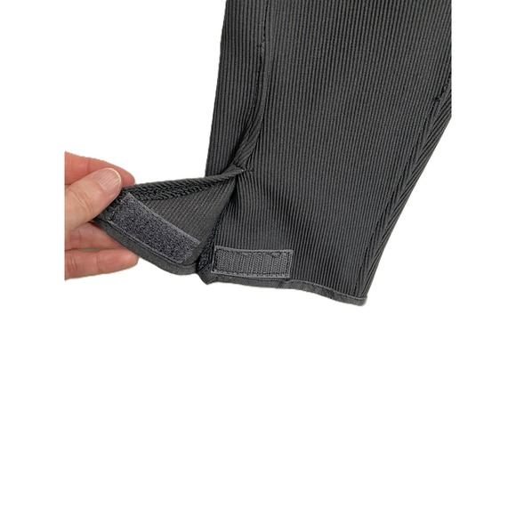 Ribbed Low Rise Knee Patch Riding Breeches Charcoal Ladies Size 30 - Picture 7 of 13